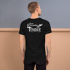 Men's t-shirt "an outstretched hand" printed (front/back) WHITE LOGO FRENCH LANGUAGE