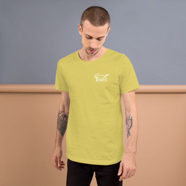 T-shirt homme "une main tendue" imprimé (recto/verso) LOGO BLANC LANGUE FRANCAISE